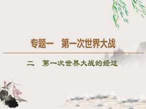 2019-2020学年人民版选修3 专题1 2 第一次世界大战的经过 （课件）（46张）