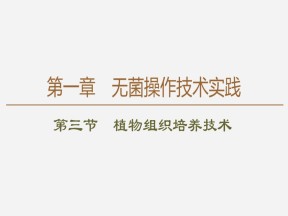 2019-2020学年 苏教版 选修1 植物组织培养技术  课件  （62张）