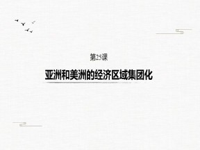 2019-2020学年岳麓版必修二：第25课 亚洲和美洲的经济区域集团化【课件】（30张）