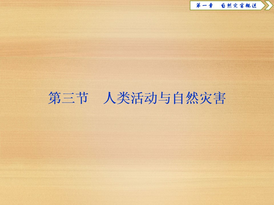2019-2020学年 中图版选修5 ：第一章 第三节　人类活动与自然灾害  课件（20张）第1页