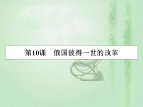 2019-2020学年岳麓版选修1 第10课 俄国彼得一世的改革 课件（19张）