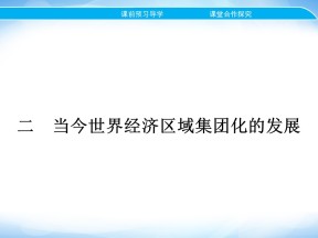 2019-2020学年人民版必修2 专题八 二　当今世界经济区域集团化的发展 课件（19张）
