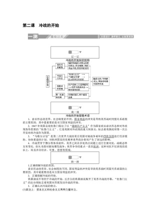 2019-2020学年人教版选修三 4.2冷战的开始 作业