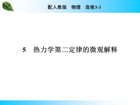 2019-2020学年人教版3-3 第10章 5 热力学第二定律的微观解释 课件（21张）