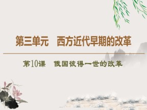 2019-2020学年岳麓版选修一：第10课　俄国彼得一世的改革 (课件)（35张）