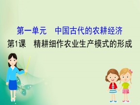 2019-2020学年岳麓版必修二 1.1 精耕细作农业生产模式的形成 课件（51张）