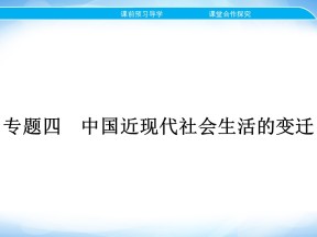 2019-2020学年人民版必修2 专题四 一　物质生活和社会习俗的变迁 课件（19张）