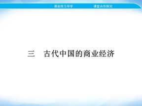 2019-2020学年人民版必修2 专题一 三　古代中国的商业经济 课件（20张）