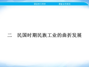 2019-2020学年人民版必修2 专题二 二　民国时期民族工业的曲折发展 课件（22张）