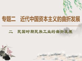 2019-2020学年人民版必修二 专题2 2 民国时期民族工业的曲折发展 （课件）（42张）