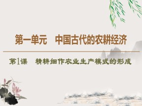 2019-2020学年岳麓版必修二：  第1课　精耕细作农业生产模式的形成 （课件）（43张）