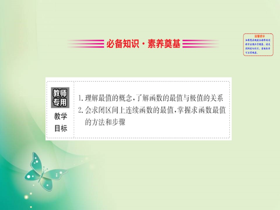 2019-2020学年人教B版选修2-2 1.3.2.2 利用导数研究函数的最值 课件（66张）第2页
