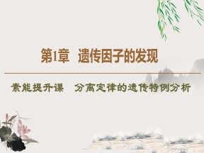 2019-2020学年人教版必修2 第1章 素能提升课  分离定律的遗传特例分析 课件（30张）