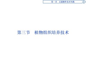2019-2020学年新苏教版选修1 第一章 第三节 植物组织培养技术 课件（42张）