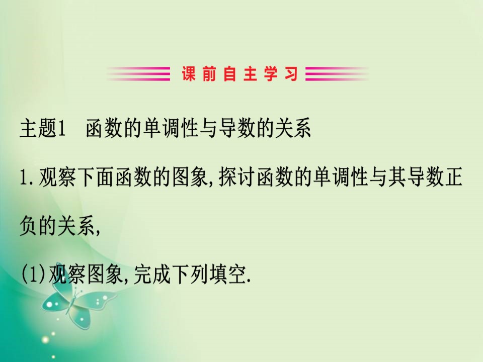 2019-2020学年人教A版选修2-2 1.3.1 函数的单调性与导数 课件（69张）第3页