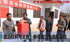2019-2020人教版高中政治必修二课件 ：1.2 政治权利与义务：参与政治生活的基础（24张PPT）