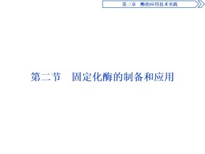 2019-2020学年新苏教版选修1 第三章 第二节 固定化酶的制备和应用 课件（42张）