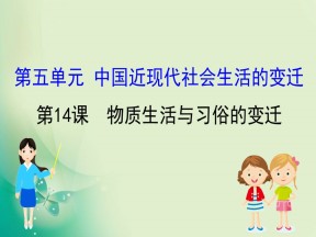 2019-2020学年人教版必修二 5.14物质生活与习俗的变迁 课件（51张）