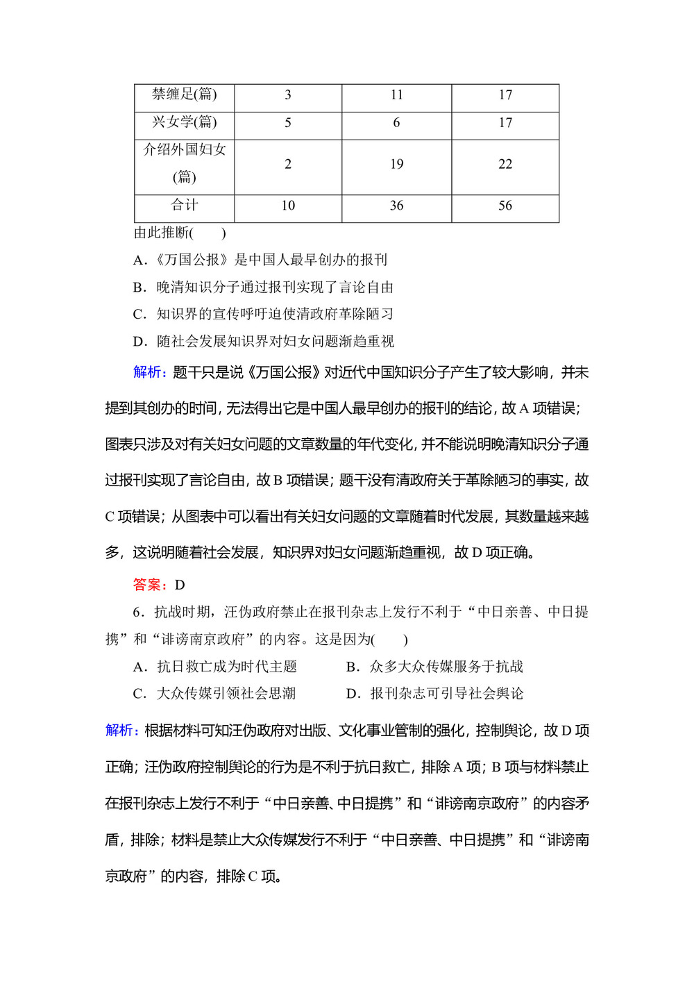 2019-2020学年人民版必修二:专题4 3 大众传播媒介的更新 作业第3页