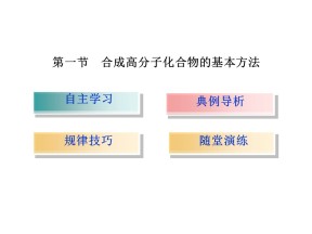 2019-2020学年人教版选修5 第五章第一节　合成高分子化合物的基本方法 课件（82张）