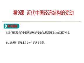 2019-2020学年人教版必修2  第3单元第9课  近代中国经济结构的变动 课件（14张）