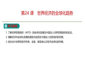 2019-2020学年人教版必修2  第8单元第24课　世界经济的全球化趋势 课件（16张）