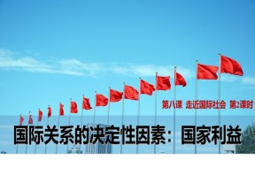 2019-2020学年人教版政治必修二课件： 国际关系的决定性因素：国家利益