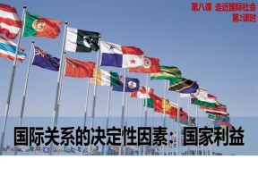2019-2020学年人教版政治必修二课件：国际关系的决定性因素：国家利益