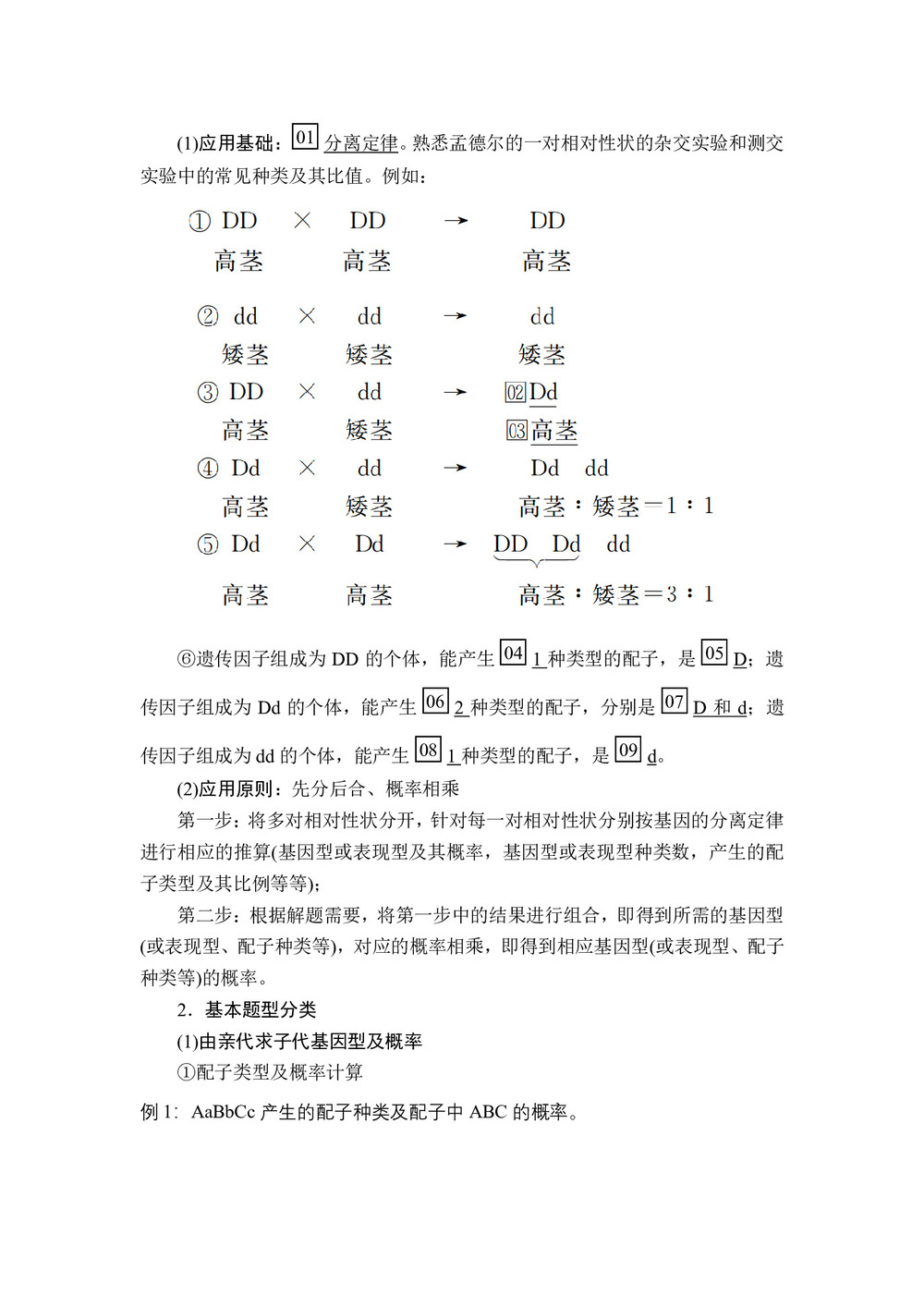 2019-2020学年人教版必修2 第1章  第2节  第2课时 孟德尔实验方法启示、自由组合定律的应用 学案(1)第3页