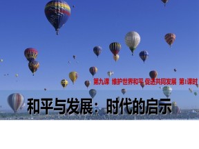 2019-2020学年人教版政治必修二课件：和平与发展：时代的主题（24张PPT）