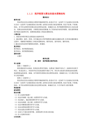 2019-2020学年人教A版必修三   1.1.2 程序框图与算法的基本逻辑结构  教案