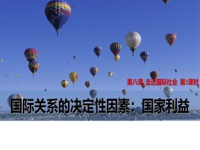 2019-2020学年人教版政治必修二课件：8.2 国际关系的决定性因素：国家利益