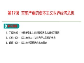 2019-2020学年人教版必修2  第6单元第17课  空前严重的资本主义世界经济危机 课件（15张）