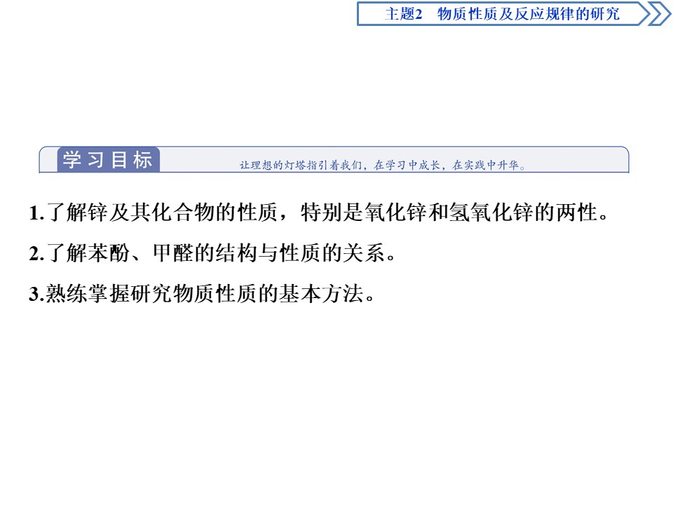 2019-2020学年鲁科版选修6 主题2 课题 1　研究物质性质的基本方法 课件（57张）第3页