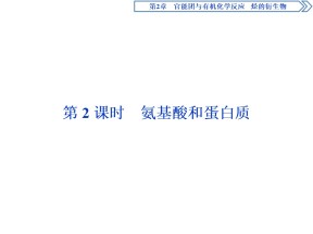 2019-2020学年鲁科版选修5 第2章第4节第2课时　氨基酸和蛋白质 课件（31张）