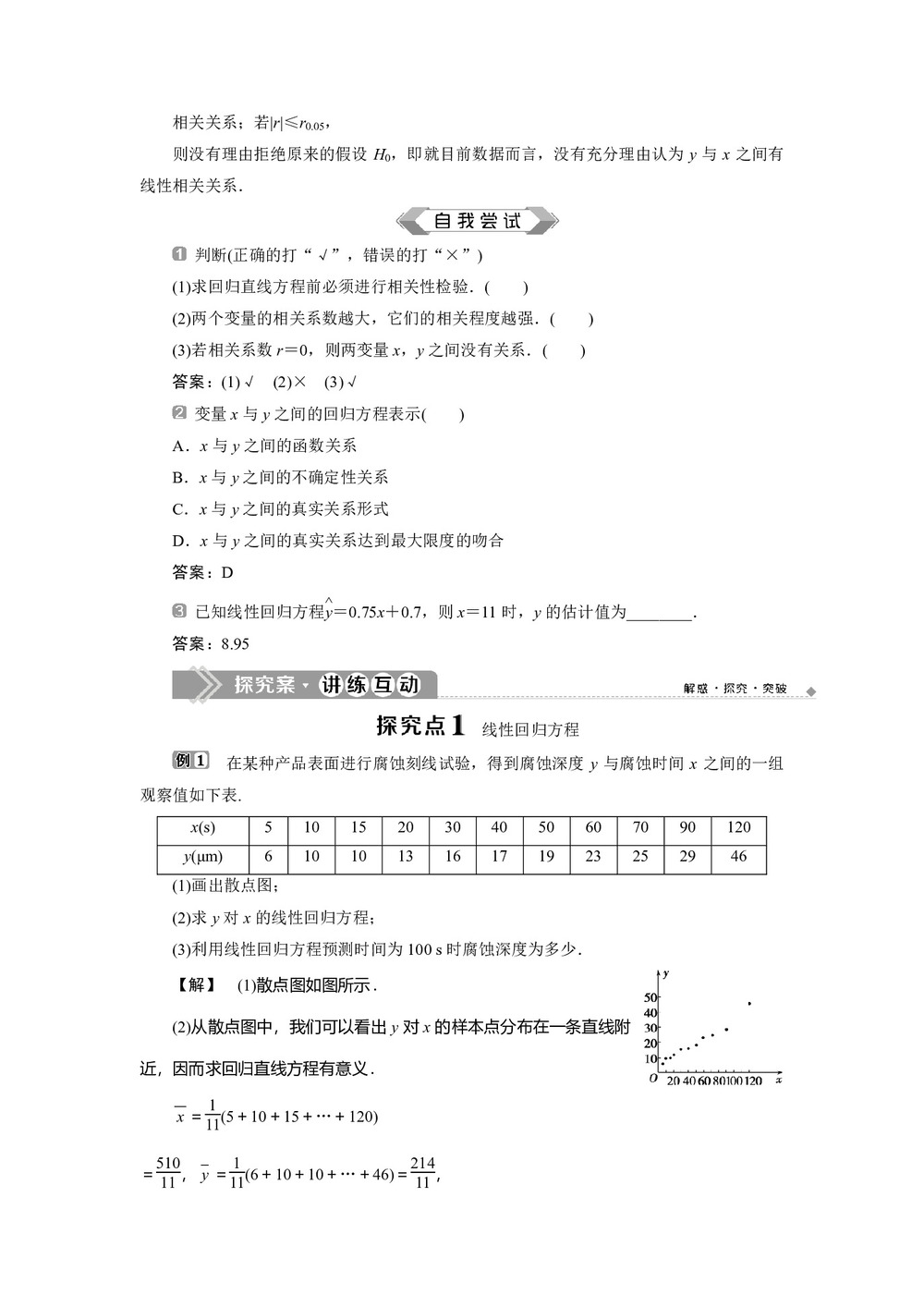 2019-2020学年苏教版选修2-3 3.2 回归分析 学案第2页