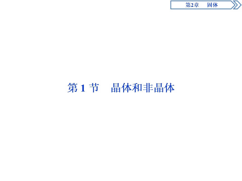 2019-2020学年鲁科版选修3-3 第2章 第1节　晶体和非晶体 课件（22张）第2页