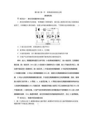 2019-2020学年新苏教版必修2 第四章 第一节　探索遗传物质的过程 作业