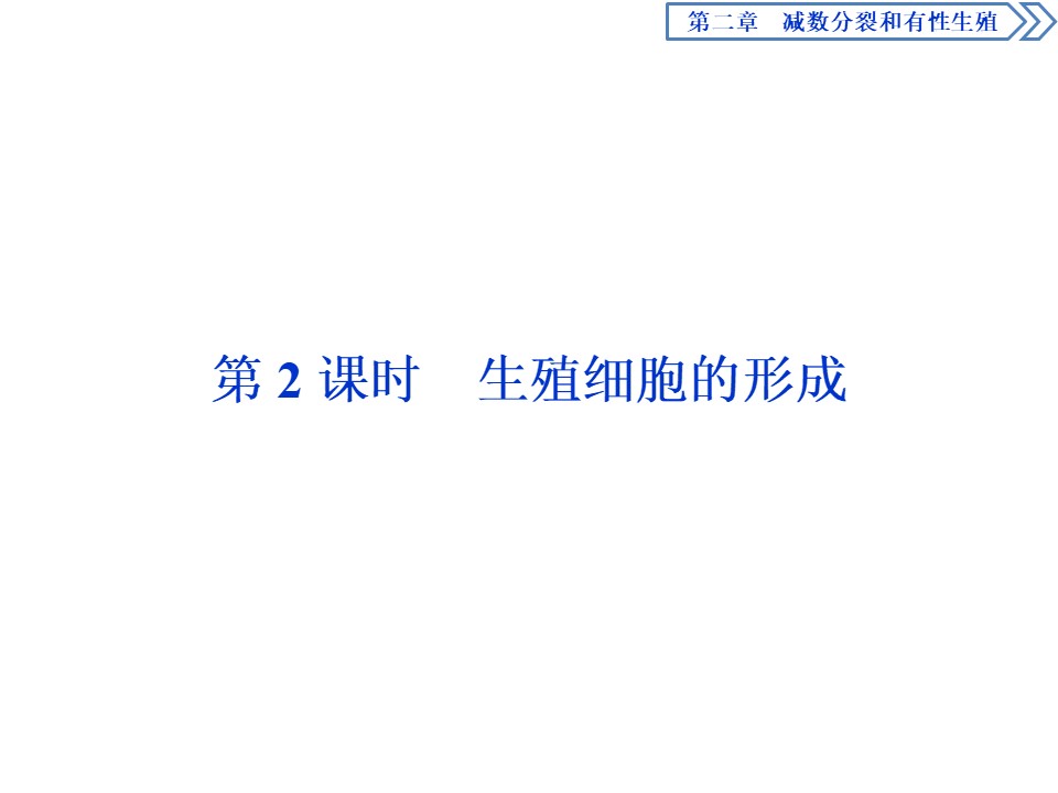 2019-2020学年新苏教版必修2 第二章 第一节　第2课时　生殖细胞的形成 课件（34张）第1页