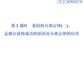 2019-2020学年新苏教版必修2 第三章 第一节　第2课时　基因的分离定律(二)、孟德尔获得成功的原因及分离定律的应用 课件（37张）