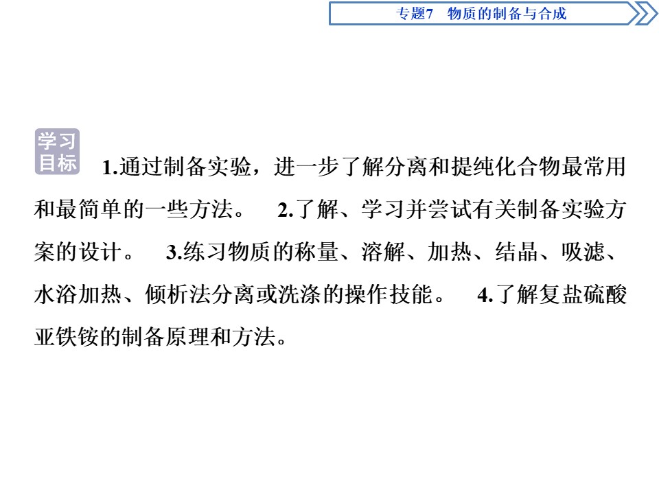 2019-2020学年苏教版选修6 专题7 课题1 硫酸亚铁铵的制备 课件（53张）第3页