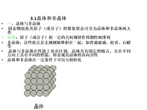 2019-2020学年度教科版选修3-3 3.1晶体和非晶体 课件(1)(24张)