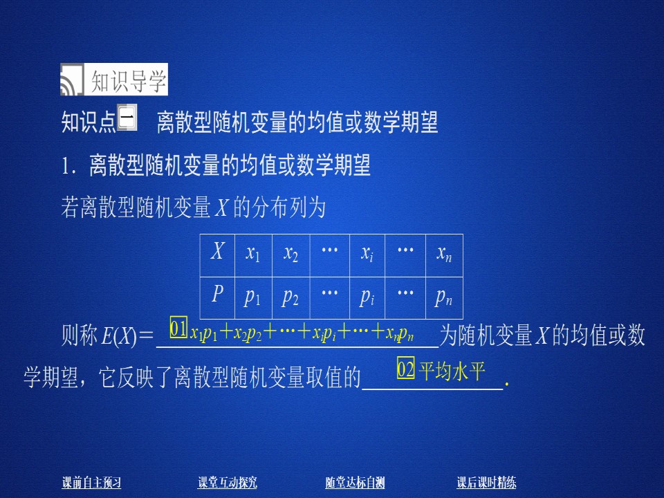 2019-2020学年人教A版选修2-3 第二章2.3.1离散型随机变量的均值 课件（38张）第3页