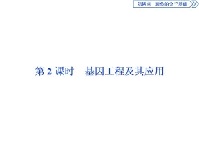2019-2020学年新苏教版必修2 第四章 第四节　第2课时　基因工程及其应用 课件（35张）