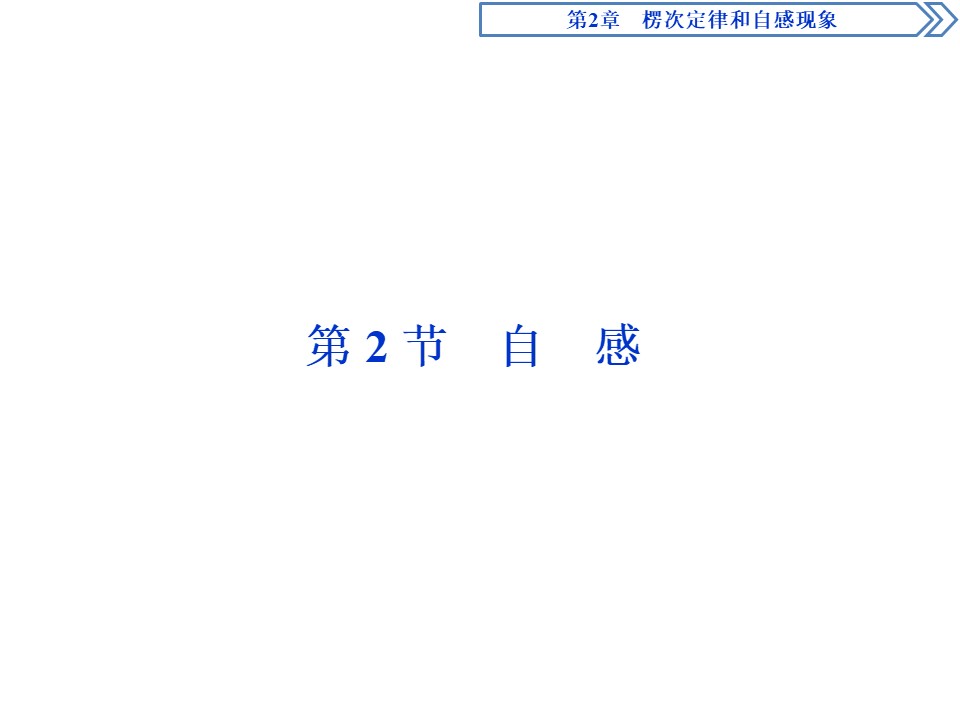 2019-2020学年鲁科版选修3-2 第2章第2节  自感 课件（31张）第1页
