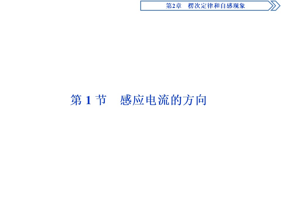 2019-2020学年鲁科版选修3-2 第2章第1节  感应电流的方向 课件（39张）第2页