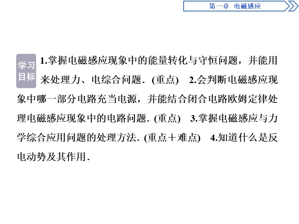 2019-2020学年教科版选修3-2 第一章 第5节　电磁感应中的能量转化与守恒 课件（38张）第2页