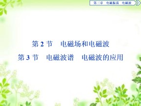 2019-2020学年教科版选修3-4 第三章第2节　电磁场和电磁波   第3节　电磁波谱　电磁波的应用 课件（27张）