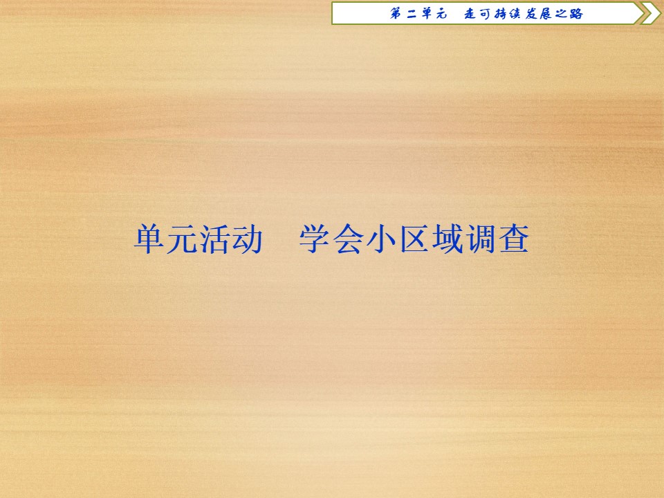 2019-2020学年 鲁教版必修3 ：第二单元 单元活动　学会小区域调查 课件（25张）第1页