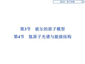 2019-2020学年鲁科版选修3-5 第2章 第3节　玻尔的原子模型 第4节 氢原子光谱与能级结构 课件（60张）